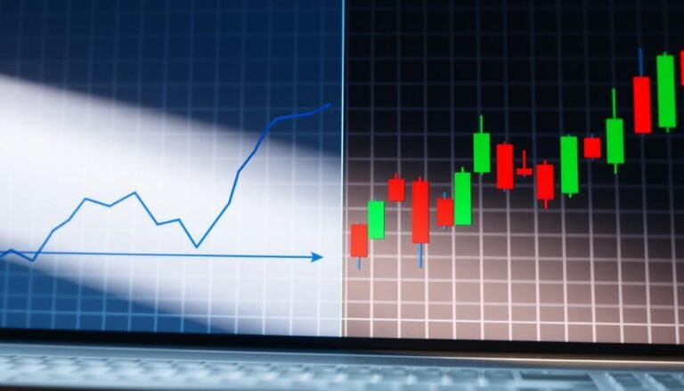 الفرق بين الشارت الخطي (Line Chart) والشموع اليابانية (Candlestick) 2 الشارت الخطي