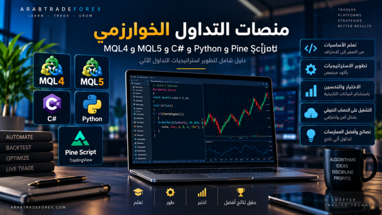 منصات التداول الخوارزمي — MQL4 وMQL5 وC# وPython وPine Script